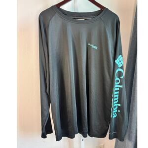 Columbia PFG Men’s 3X Black Long Sleeve Performance Fishing Shirt Omni-Shade